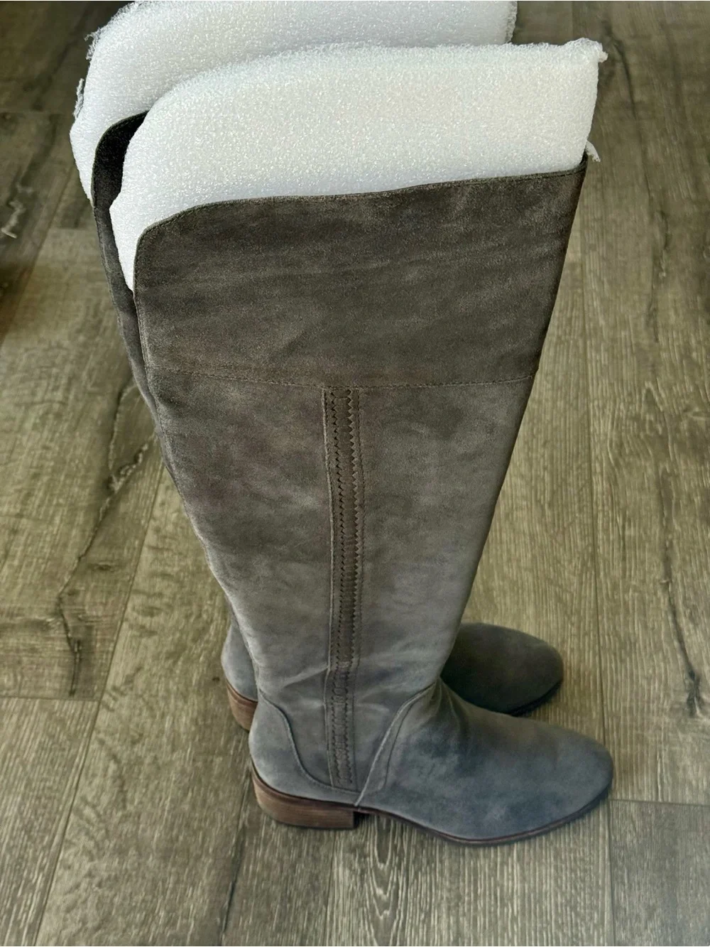 Vince Camuto Tall Gray Suede Over-the-Knee Boots